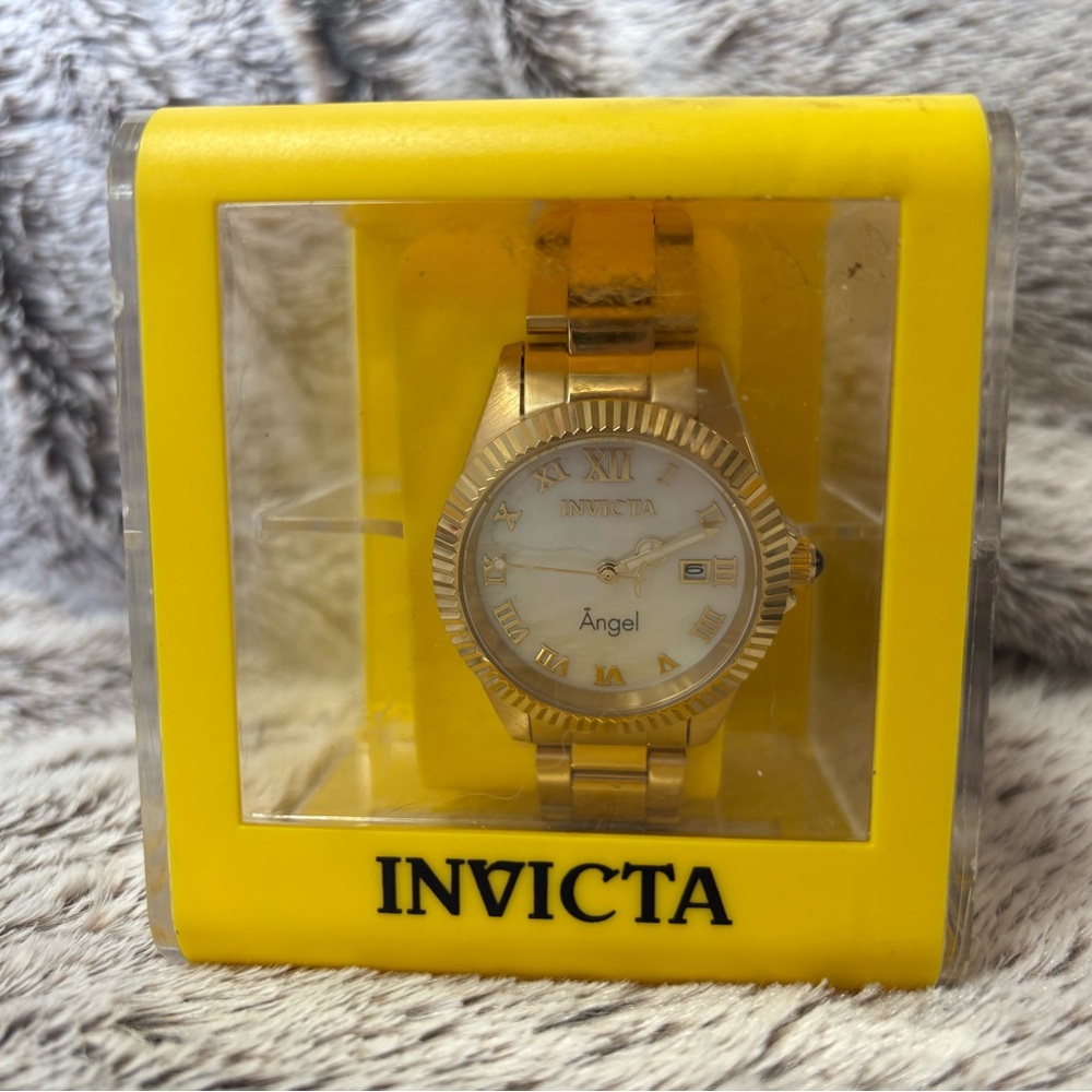 Invicta Gold Watch Mother Angel